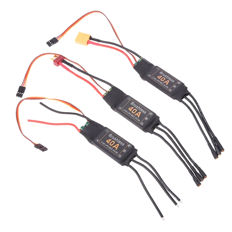 Mitoot-Contrôleur de Vitesse ESC 2-4S avec 5V 3A UBEC pour RC FPV Quadcopter, Avion RC, Hélicoptère, Sans Balais 40A