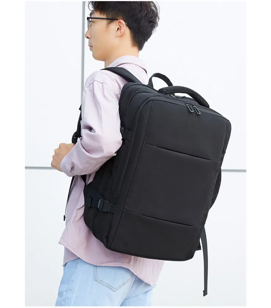 

Backpack printing large capacity expansion travel Li business trip work computer bag printing backpack men