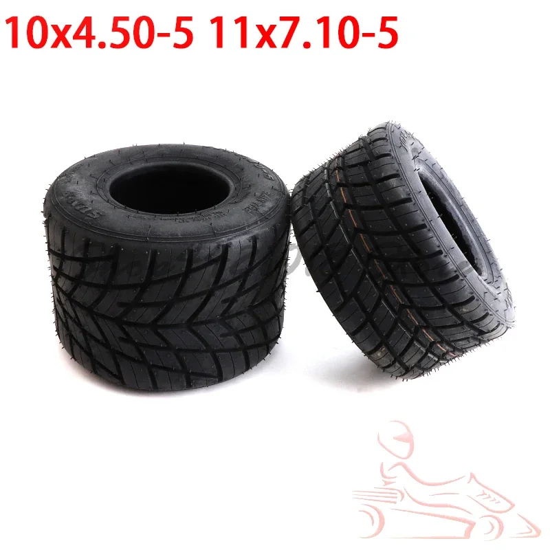 10x4.50-5 11x7.10-5Inch Front and Rear Anti-Skid Rain Tires for Off-road Vehicles Drift Kart ATV Tires Tubeless Tire Accessories