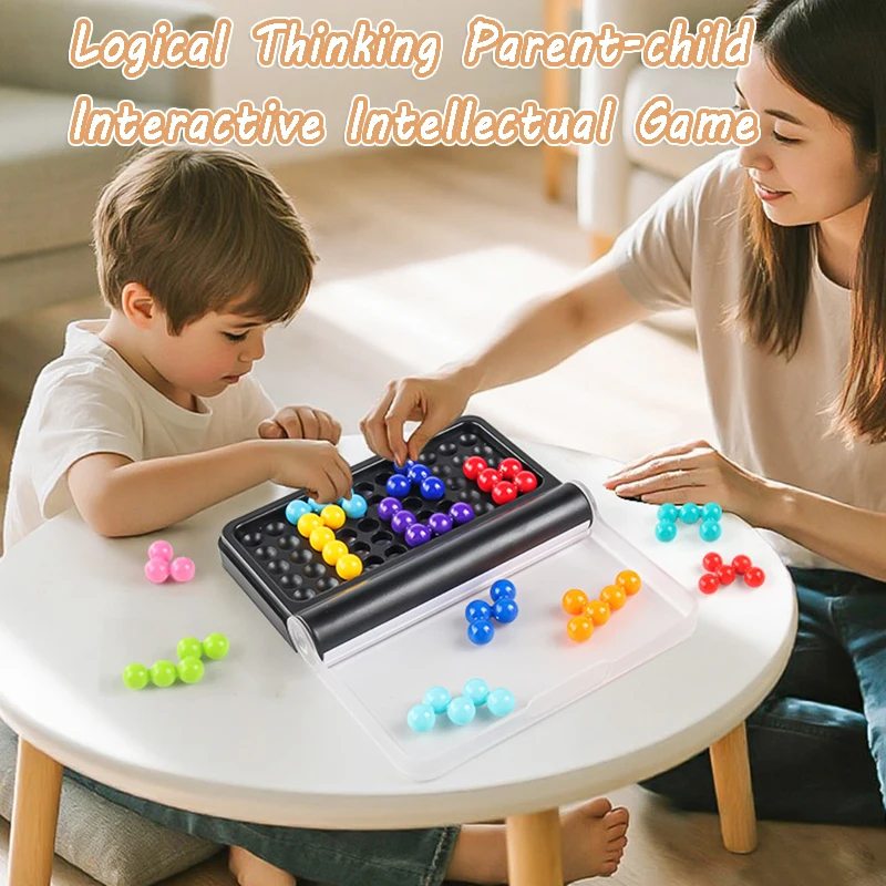لعبة ذكية ثلاثية الأبعاد ماجيك حبة لغز لعبة السفر طفل الهرم الخرز التفكير المنطقي التحدي الدماغ دعابة لعبة فكرية هدية عيد الميلاد #2
