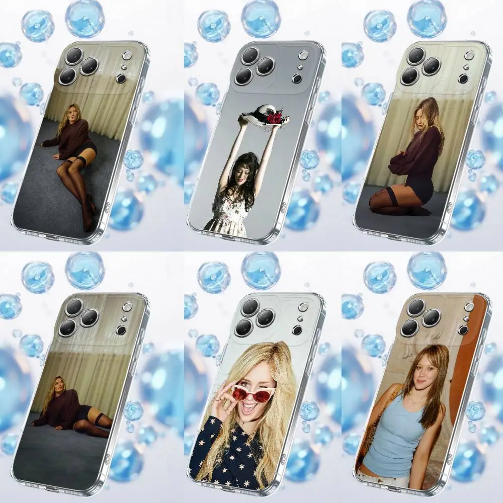 

H-Hilary Duff Luck or Something Phone Case For iPhone 12,16,11,14,13,17,15 Plus,Pro,Max,Plus,E,Air,Mini Transparent Cover