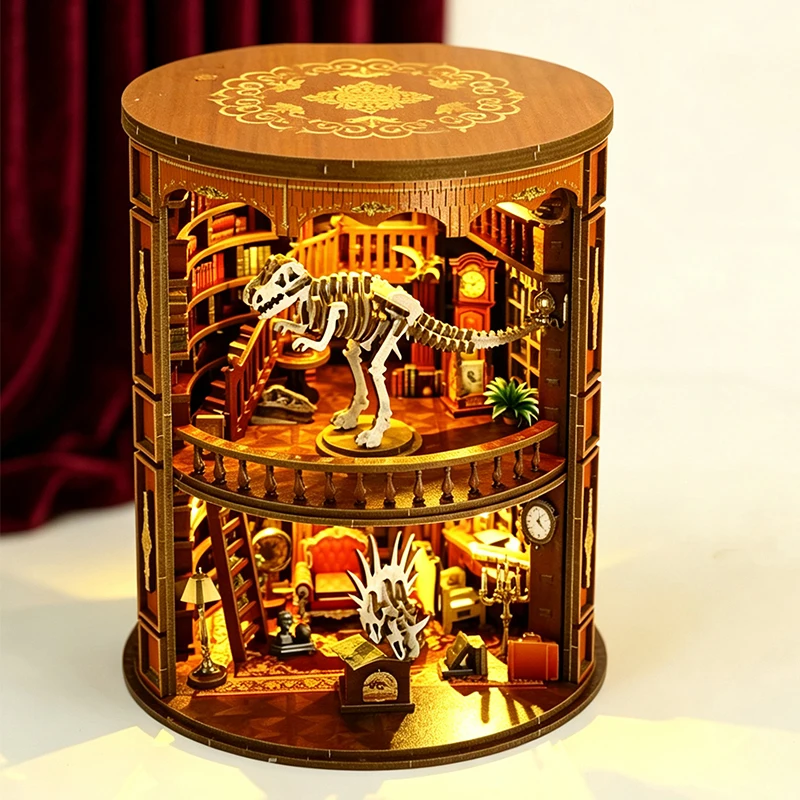 3D Wooden Mechanical Puzzle Marble Run - DIY Book Nook Wooden Miniature Model