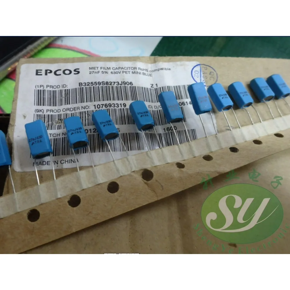

50 шт. EPCOS 0,027 мкФ/630 В 27nf 273 новый 5 мм слой конденсатор для торта B32559S8273J