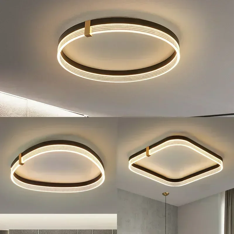 Nordic Modern Acrylic LED Ceiling Light Simple Living Room Dining Room Bedroom Study Corridor Home Decoration Lighting Fixtures