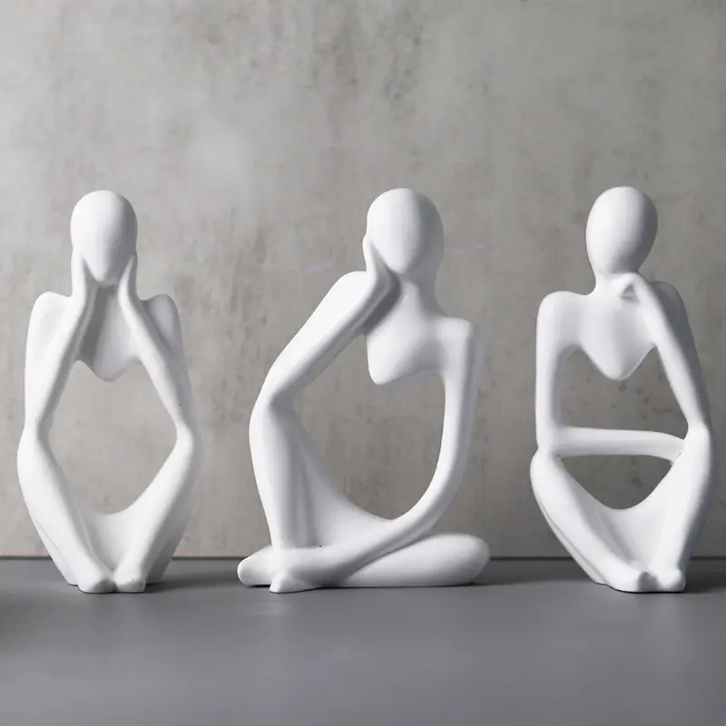 DIY Thinker Statue Silicone Mold 3D Nordic Art Abstract Human Body Plaster Ornament Mould Epoxy Resin Handicraft Mold Home Decor - Image 4