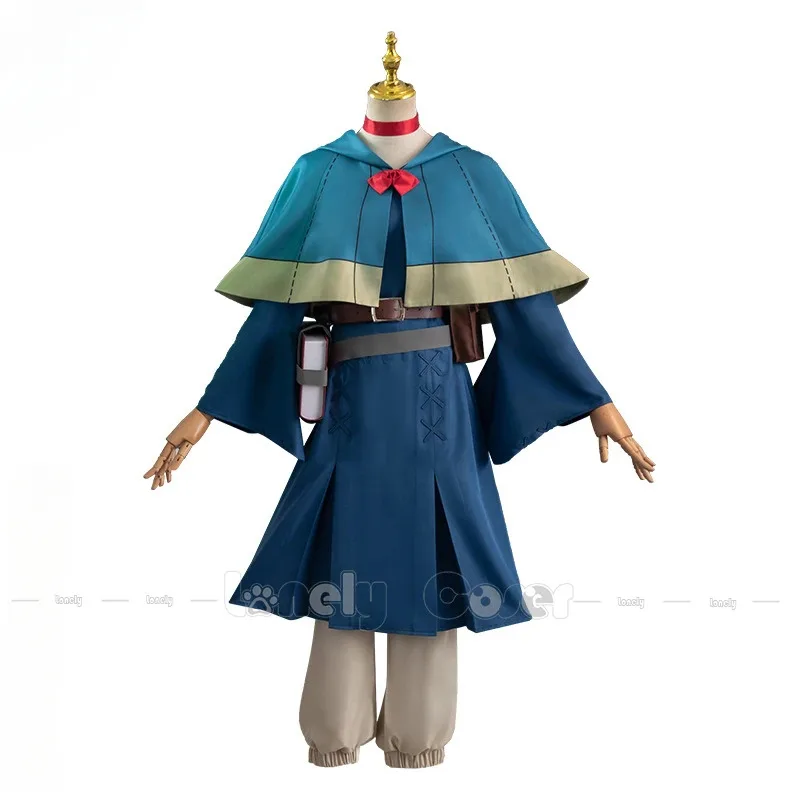 AIAI 2025Anime Delicious in Dungeon Marcille Donato Cosplay Costume Wig Dress Cloak Ears Hairpins Bag Belt Uniform Halloween Gir