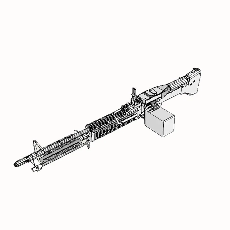 

Пазл 3D бумажная модель DIY 1: 1 Размер M60 Машинные пистолеты Игрушка