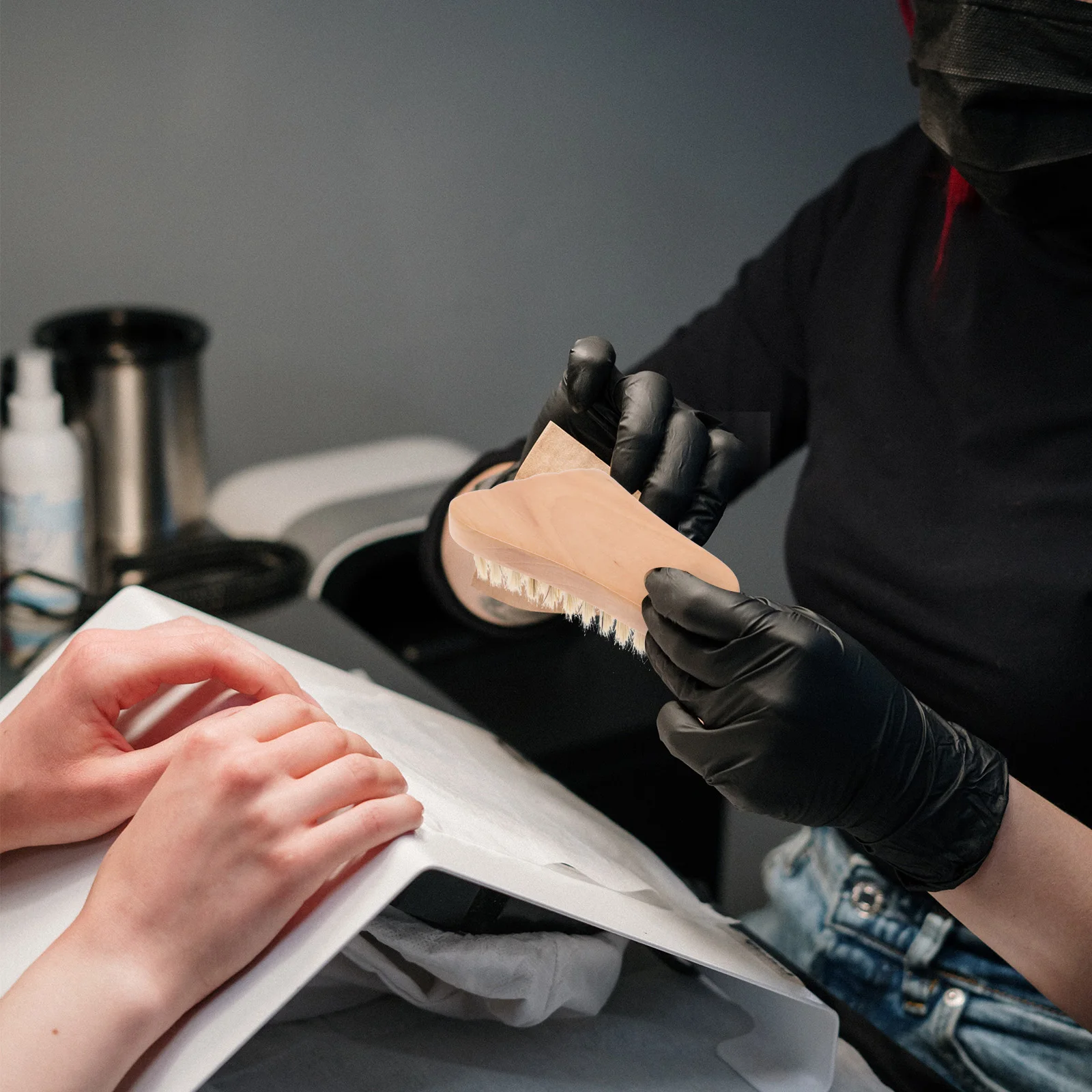 

1Pcs Nail Cleaning Brush Premium Wood Bristle Material Compact Lightweight Travel Friendly for Dead Skin Removal on Hands Feet