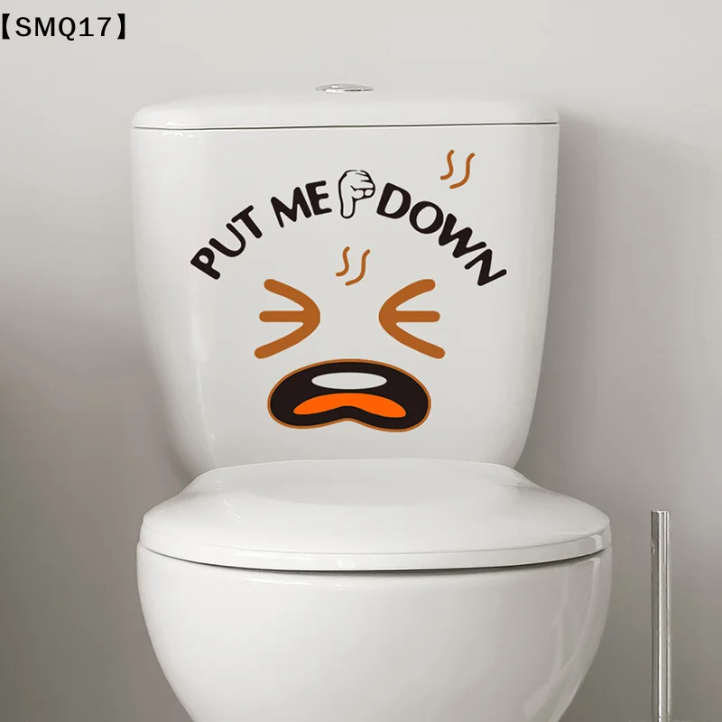 Put Me Down Funny Toilet Seat Sticker Toilet Decal Quotes Wall Toilet Stickers Removable Decal Home Bathroom Toilet Decor【SMQ】