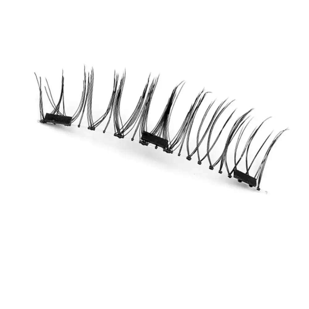 Kleberfreie magnetische falsche Wimpern, wiederverwendbare 3D-Verlängerung, magnetische Wimpern mit Clip, Make-up, individuelle falsche Wimperncluster