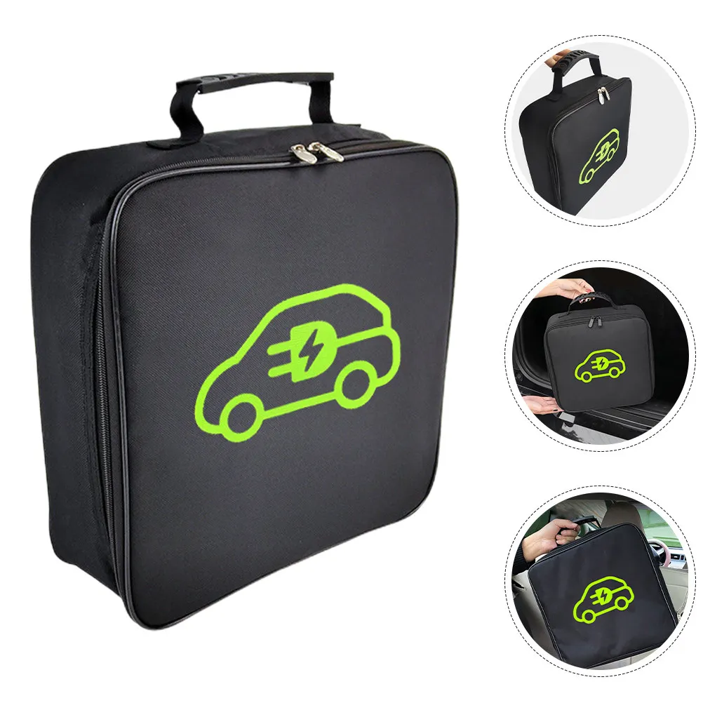 

Ev Cable Bag Sturdy Oxford Cloth Ev Holder Organizer Splashproof Flame Retardant Storage for Electric Vehicle Charging