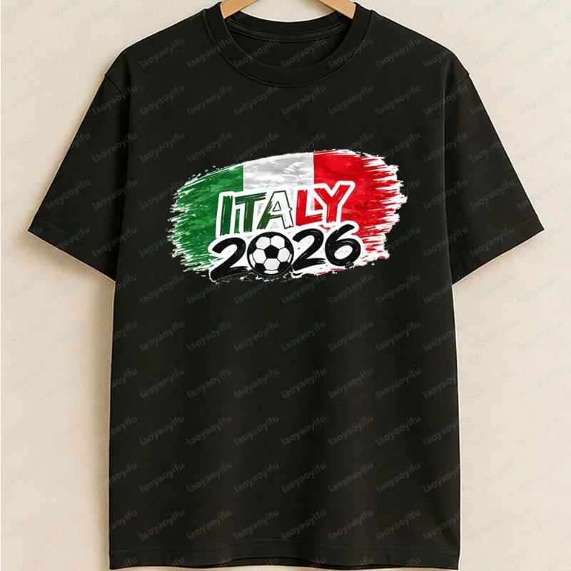 

2026 Football Fan T-Shirt Country Flag Soccer Cotton Tee Personalized National Team Apparel Unique Gift Choose Your Nation Tops