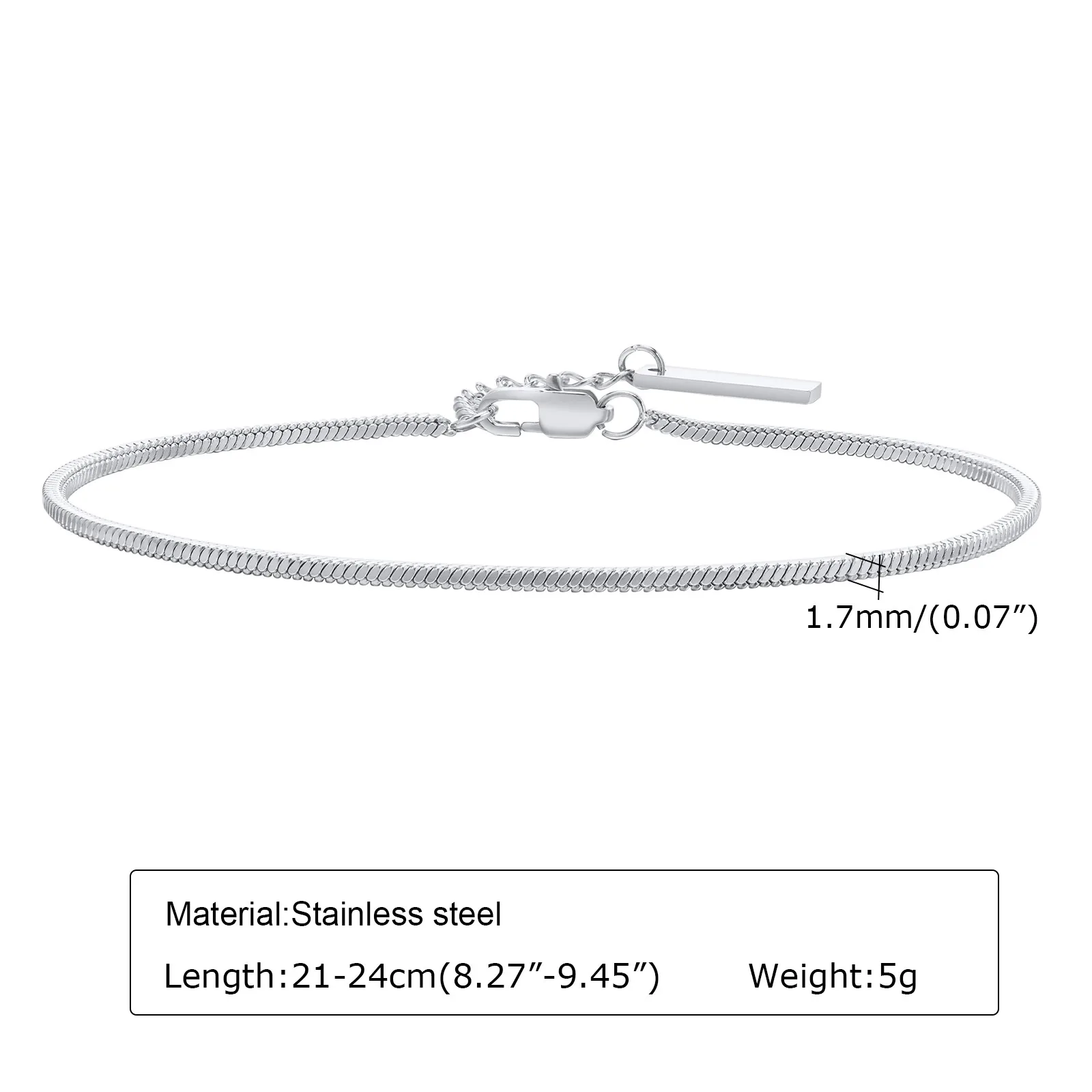 3-teiliges dünnes Kettenarmband für Herren, nie verblassendes verstellbares Armband aus Edelstahl, minimalistisches Hip-Hop-Schmuckgeschenk