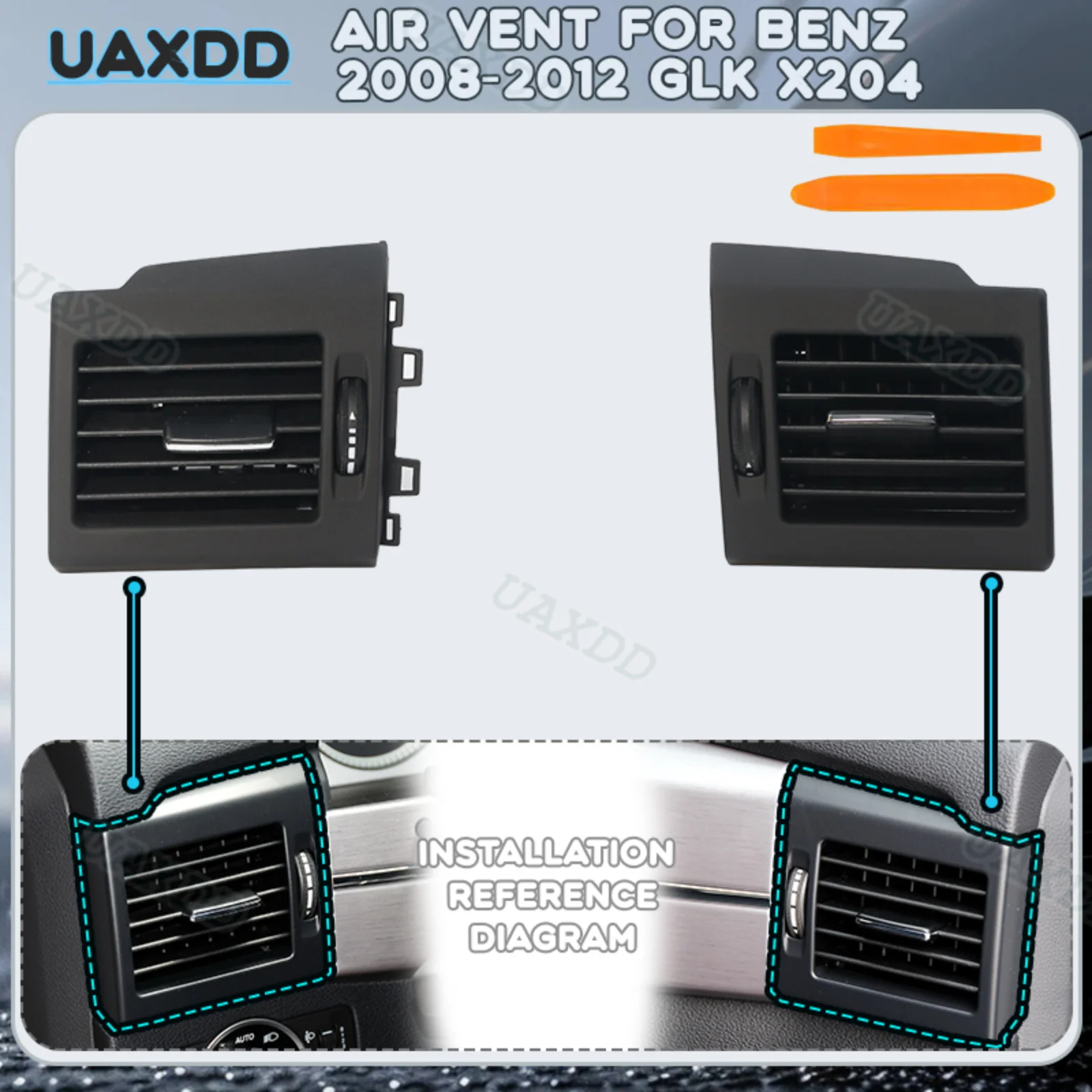 Automotive air conditioning vent grille assembly car ventilation equipment For Mercedes Benz 2008-2012 GLK X204 frame center Kit