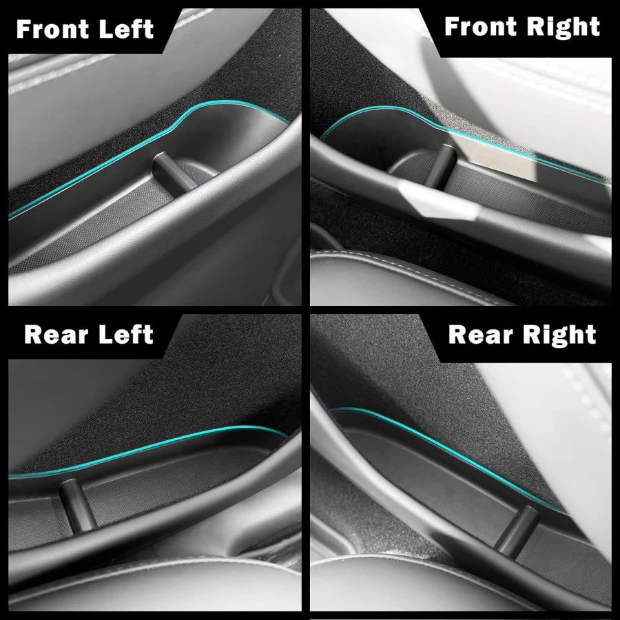 4 szt. Tace na boczne drzwi Tesla Model Tesla 3 góralski Model 2024 Y/3 2023 Organizer z przodu tylna klapka