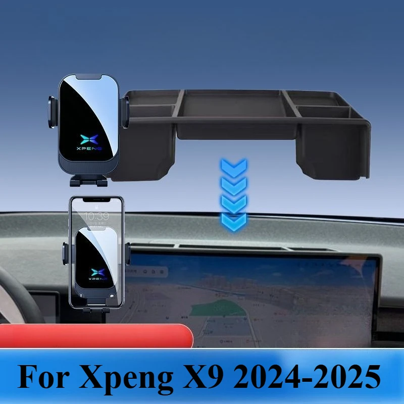 for-xpeng-x9-2024-2025-car-styling-mobile-phone-holder-air-vent-mount-gravity-bracket-stand-auto-modified-accessories