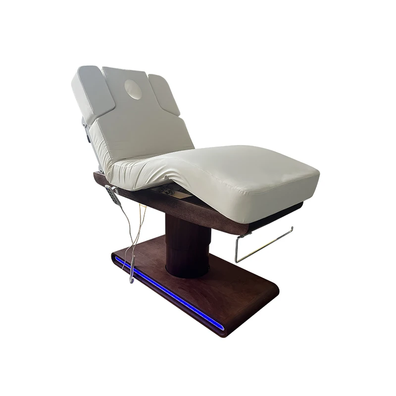 

Luxury Modern Gold Salon Furniture 4 Motor Electric Facial Beauty Massage Bed Cosmetic Table Chair Facial Spa Lash Bed