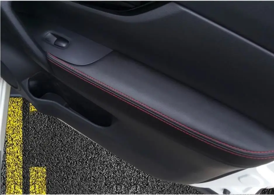 For NISSAN X-TRAIL Rogue 2014 2015 2016 2017 2018 2019 Microfiber Front Rear Door Armrest Leather Cover Protective car interio