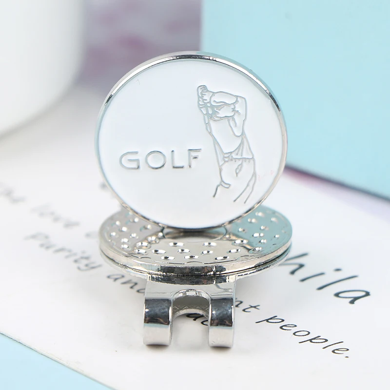 Golf Ball Marker Clip With Magnet Ball Mark One Putt Golf Putting Alignment Aiming Cap Clips Drop Ship Training Aids Accessories