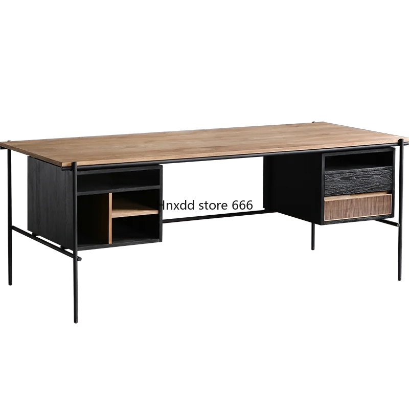 Nordic solid wood desk oak