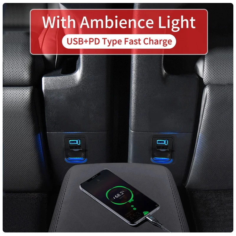 For Toyota Alphard Vellfire 30 Series 2015-2023 2022 Change Seat USB Charger Interior upgraded Accessories Fast Dual Interface