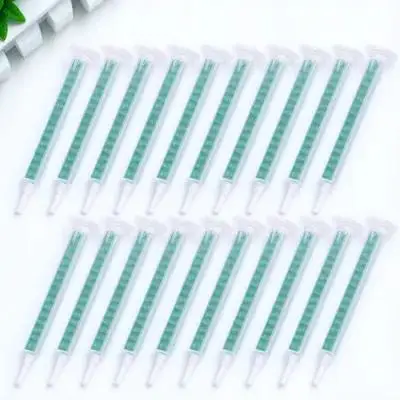 

50pcs Ab Glue Mixing Tube Set Square Bayonet Design For Epoxy Resin Lightweight Durable Diy Tool Resin Mixer Tube Applicator