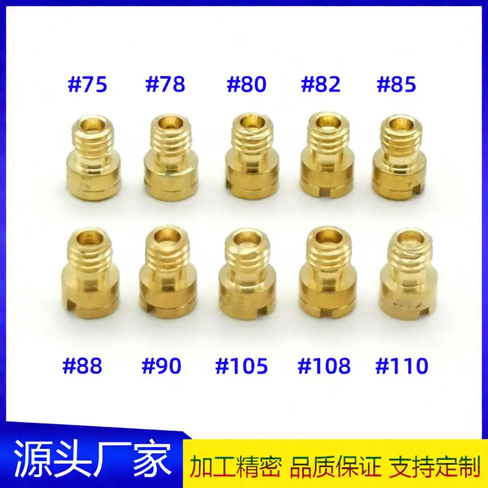 10 Main Jet Nozzle For PZ19 GY6 139QMA Engine Carburetors Fuel Mixture Parts Lawn Mower Spare Components Maintenance Tool