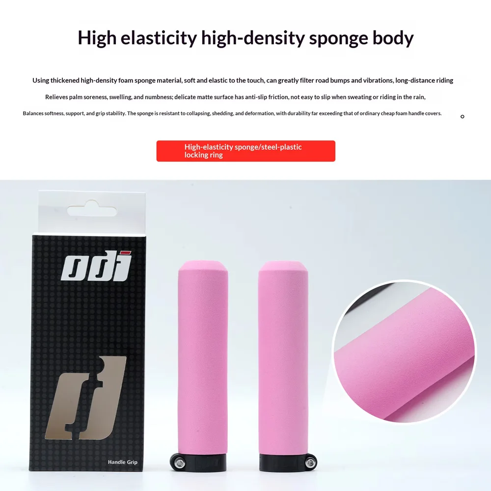 ODI Bicycle Handlebar Grip Soft Sponge MTB Road Folding Bike Grip Comfortable Non-slip MTB Cuffs Cycling Accessories