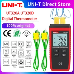 UNI-T UT320A UT320D termometro digitale Mini Dual K/J tipo termocoppia termometro-50 ℃ a 1300 ℃ Tester ad alta temperatura