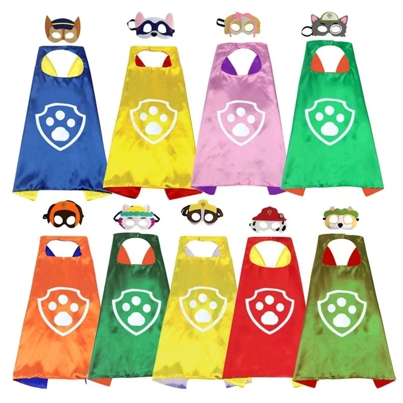 Cartoon Paw Patrol Toy Set Halloween Marshall Character Party Cosplay  Cosplay  Costume Patrola Kanina Mask Cloak Kid’s Toys