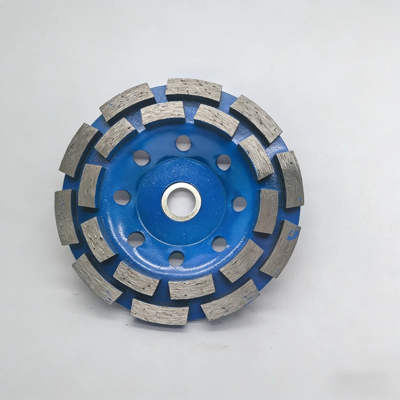 

125mm Blue Double-row Diamond Grinding Disc Angle Grinder Wheel for Concrete Cement FloorWall Marble Stone and Putty Grinding