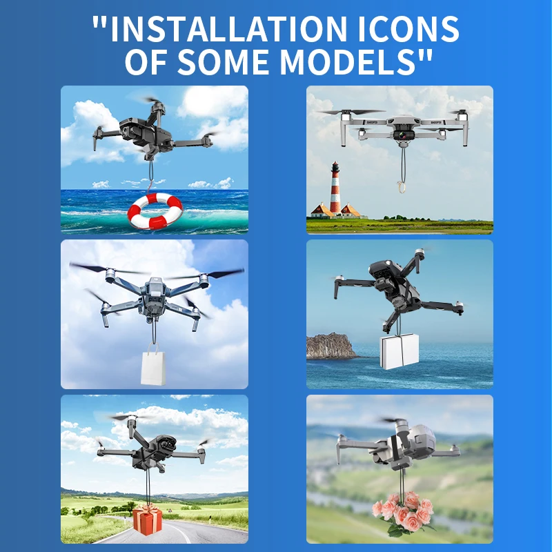 نظام Airdrop العالمي لـ DJI Mini 4 Pro/Mini 3 Pro/Mavic 3/Mini 2/AIR 3S/2S/Mavic 2/SJRC F11S/Fimi X8 SE قاذف الهدايا بدون طيار