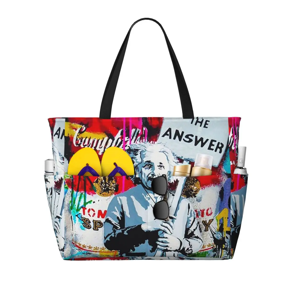 

Banksy Love Is The Answer Beach Tote Bag Sport Gym Yoga Duffle Large Tote Bag Women Travel Bag Fitness bag