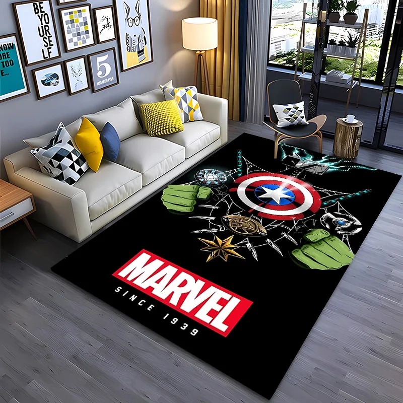 3D Printing Large Area M-marvel Carpets for Living Room Bedroom  Alfombra Anti-slip Soft Area Rug Sofa Doormat Home Decor Tapete