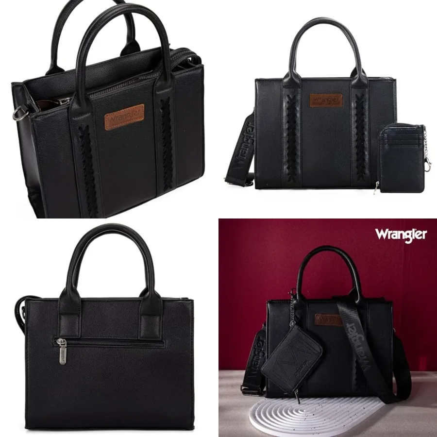 Wrangler Tote Bags for Women Western Purse and Handbags Satchel Top-handle with Card Holder