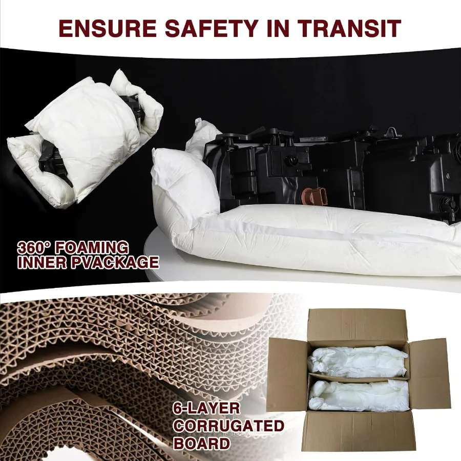 مجموعة مصابيح أمامية لجهاز العرض بديلة لـ 20082014 كاديلاك CTS 2Door كوبيه سيدان عربة سوداء للسائق والراكب الجانبي الكل