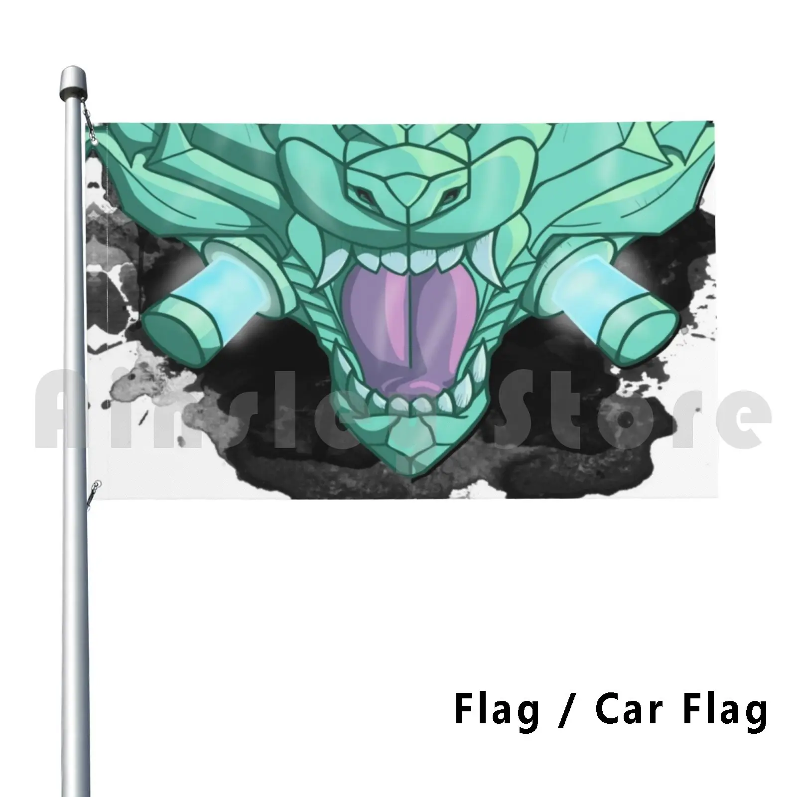 Flag Car Flag Metal Cyber Wolf Go! Hat Metal Wolf Metal Wolf Alloy Cyborg Cybernetic Robot Timber Wolf