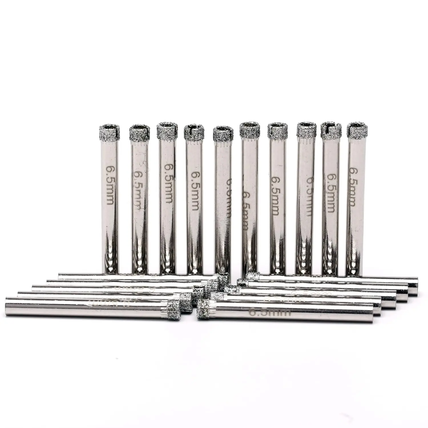 

20Pcs 6.5mm Diamond Hole Saws, 1/4" Glass Hole Saw Drill Bits, Masonry Drilling Tools for Stone Rocks Tile Ceramic