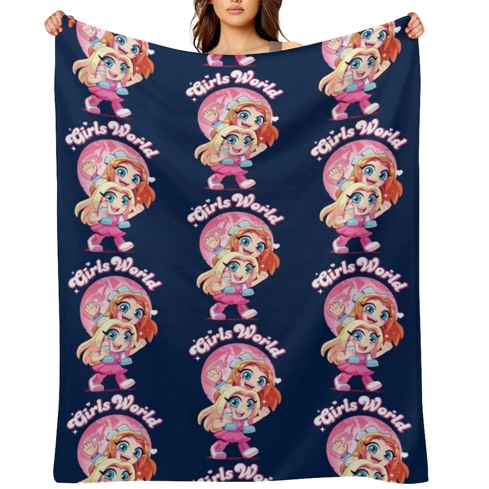 

Mackenzie Turner Girls World Throw Blanket Baby christmas gifts Kid'S Sofas Blankets