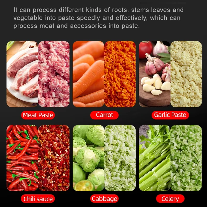 Profesjonalny robot kuchenny 5.5L z wieloma funkcjami: krajalnica do mięsa, mikser i siekacz do warzyw.