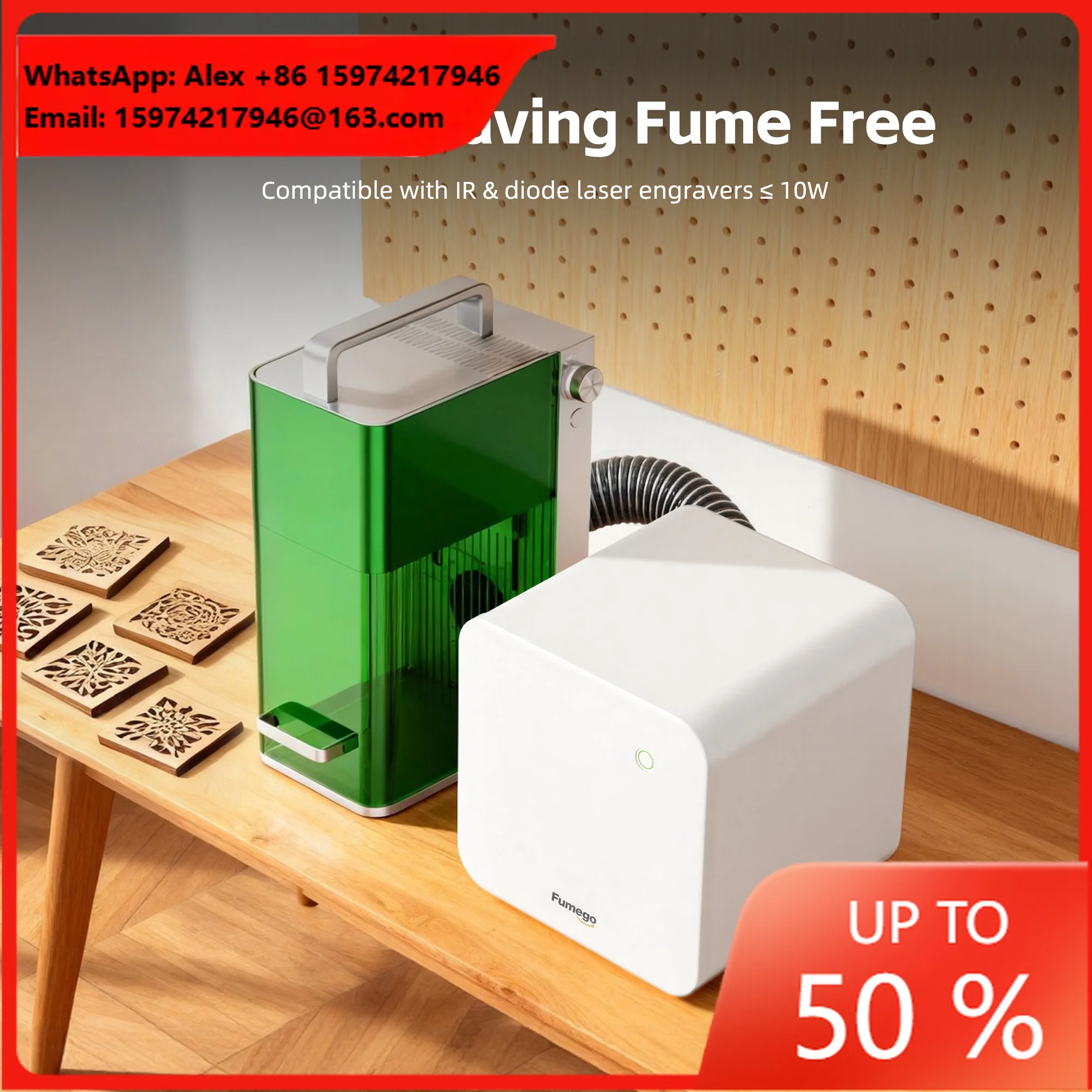 XT35 Air Cleaning Equipment Smoke Fume Extractor For Small Laser Engraving Machines&Laser 3D Printers Removes Harmful Gases&Odor