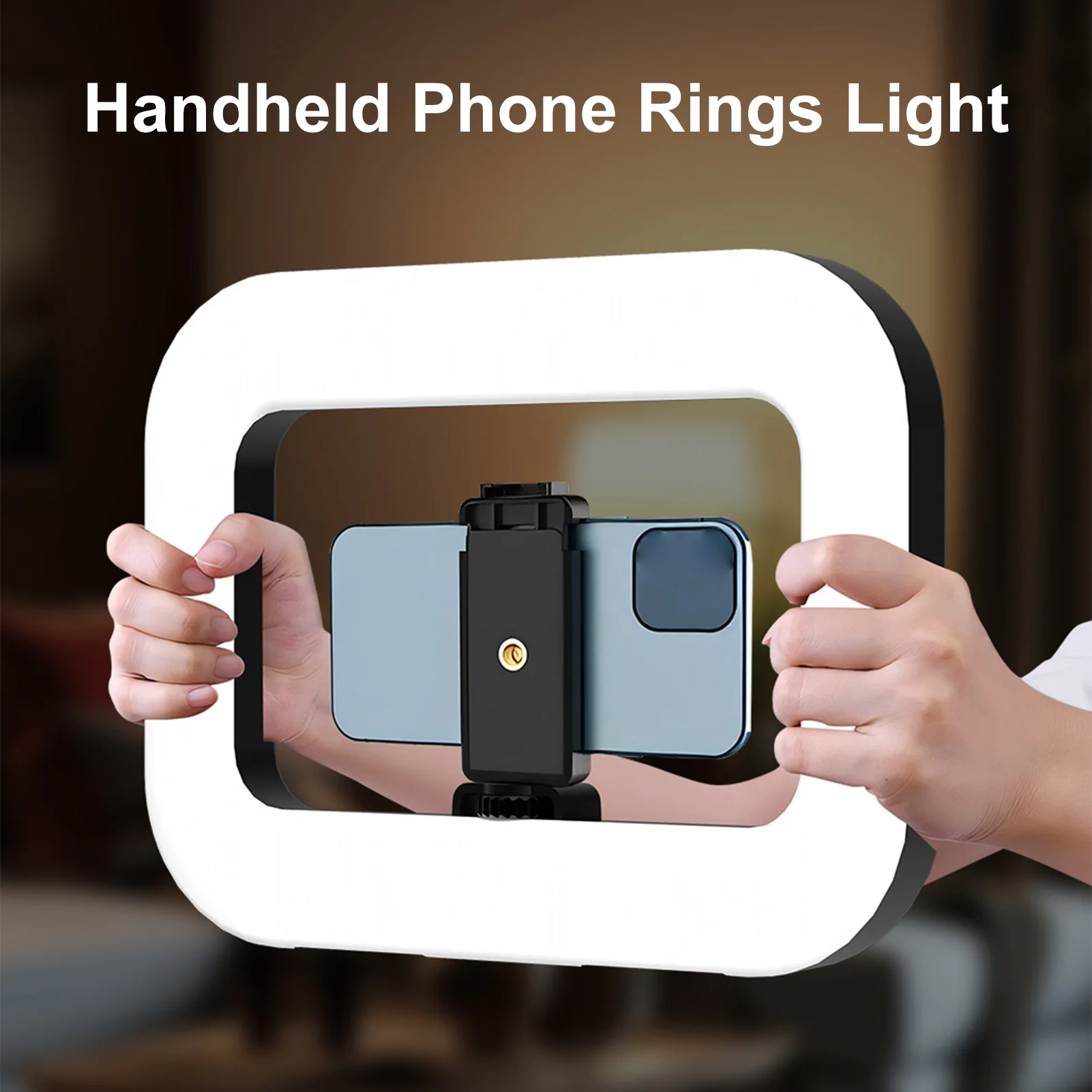 Anillo de luz LED portátil, nueva lámpara de fotografía con iluminación de jaula de conejo para transmisión en vivo, luz para Selfie para grabación de vídeo