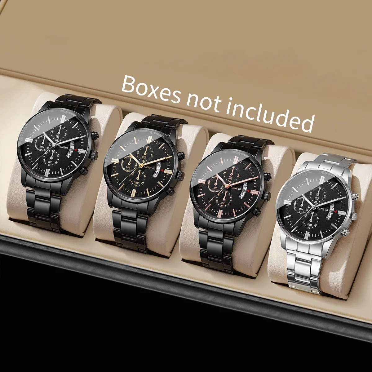 1/2/3/4PCS Fashion Men Business Watches Luxury Calendar Quartz Watch for Man Clock Montre Homme（Without Box）
