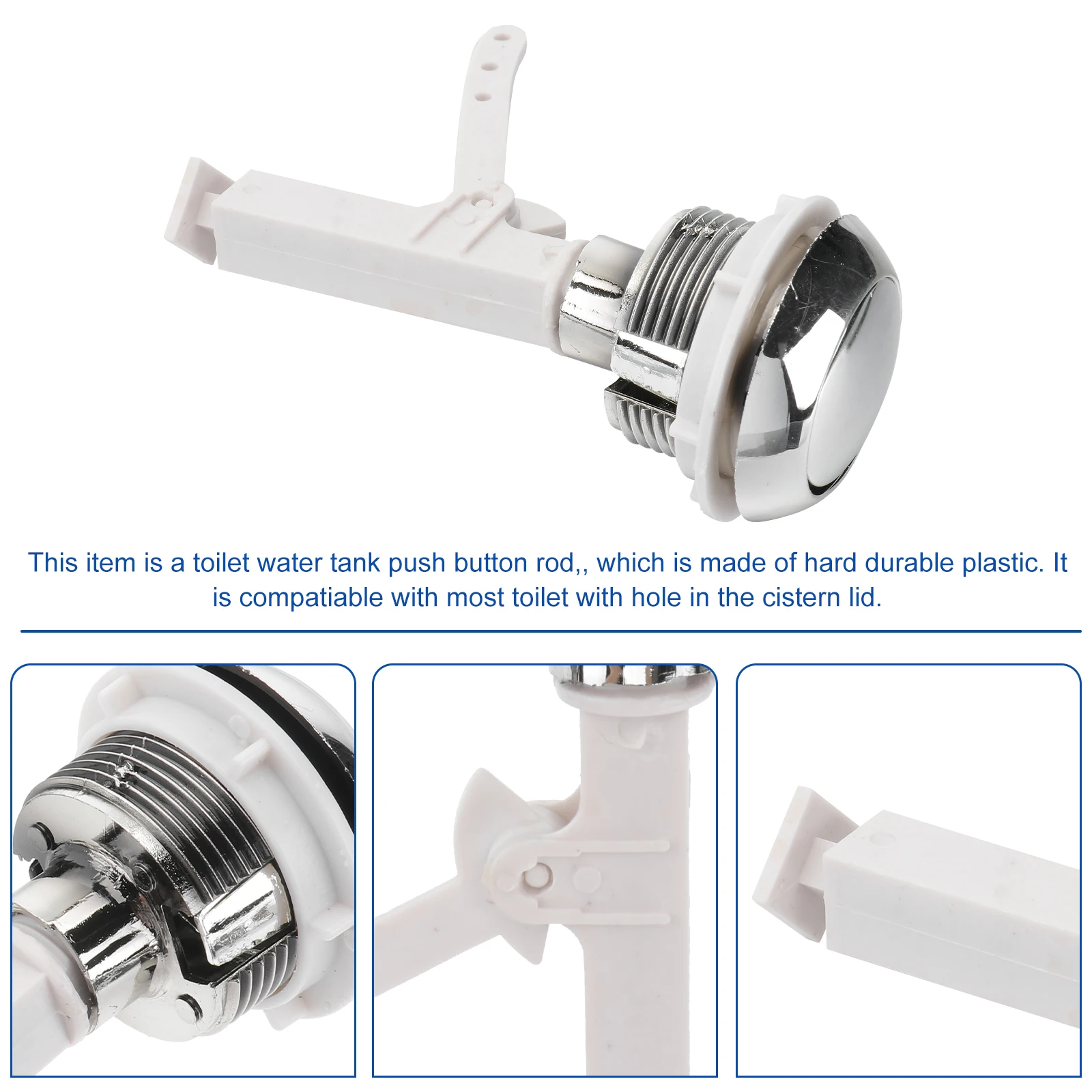 Push Button Toilet Flush Kits Rods Round Valve Push Button Flush Toilet Seat Water Tank Valve Home Hotel Hardware Accessories