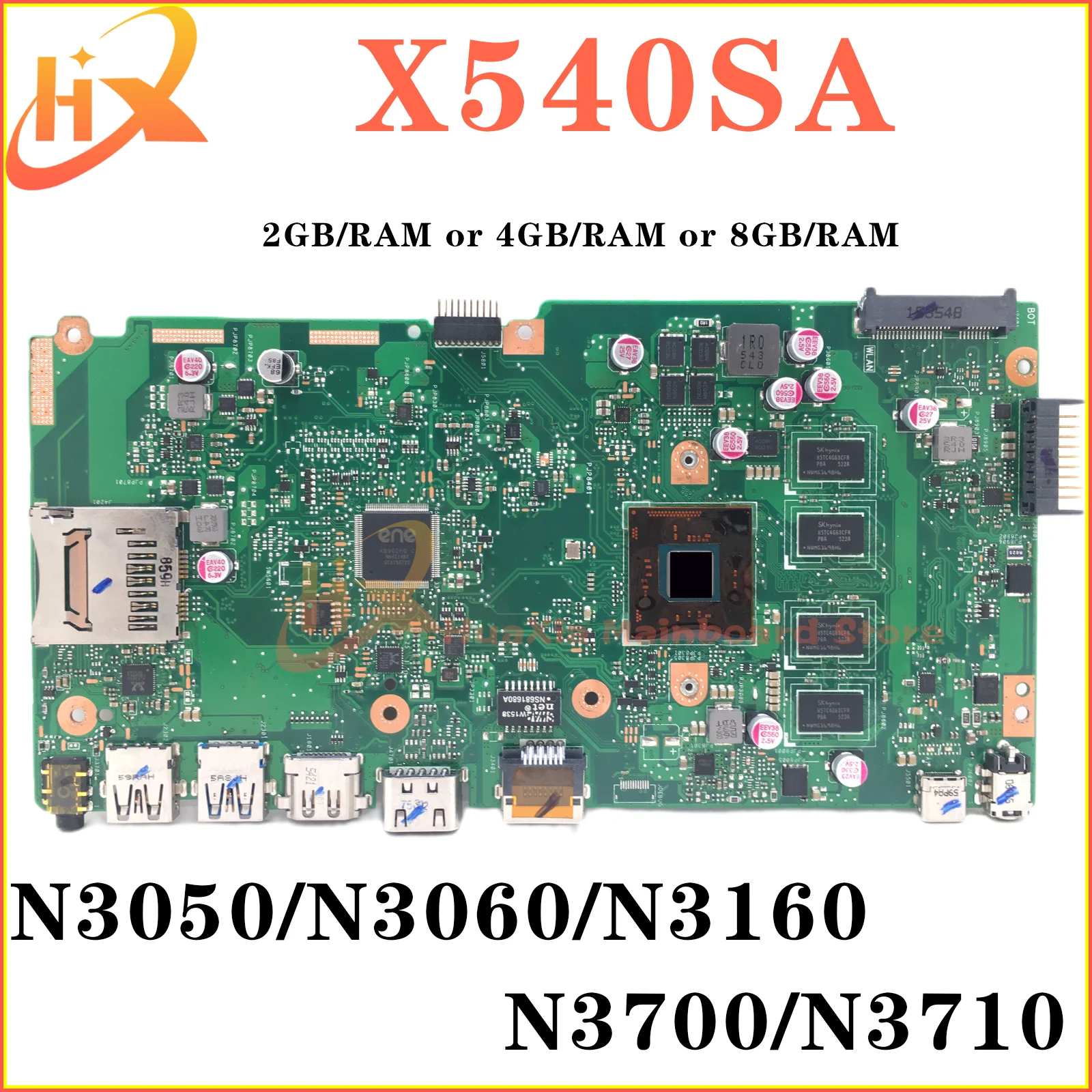 placa mae do portatil para asus x540sa x540sa x540sa f540sa a540sa r540sa d540sa n3050 n3060 n3150 n3700 n3710 2gb 4gb 8gb 01