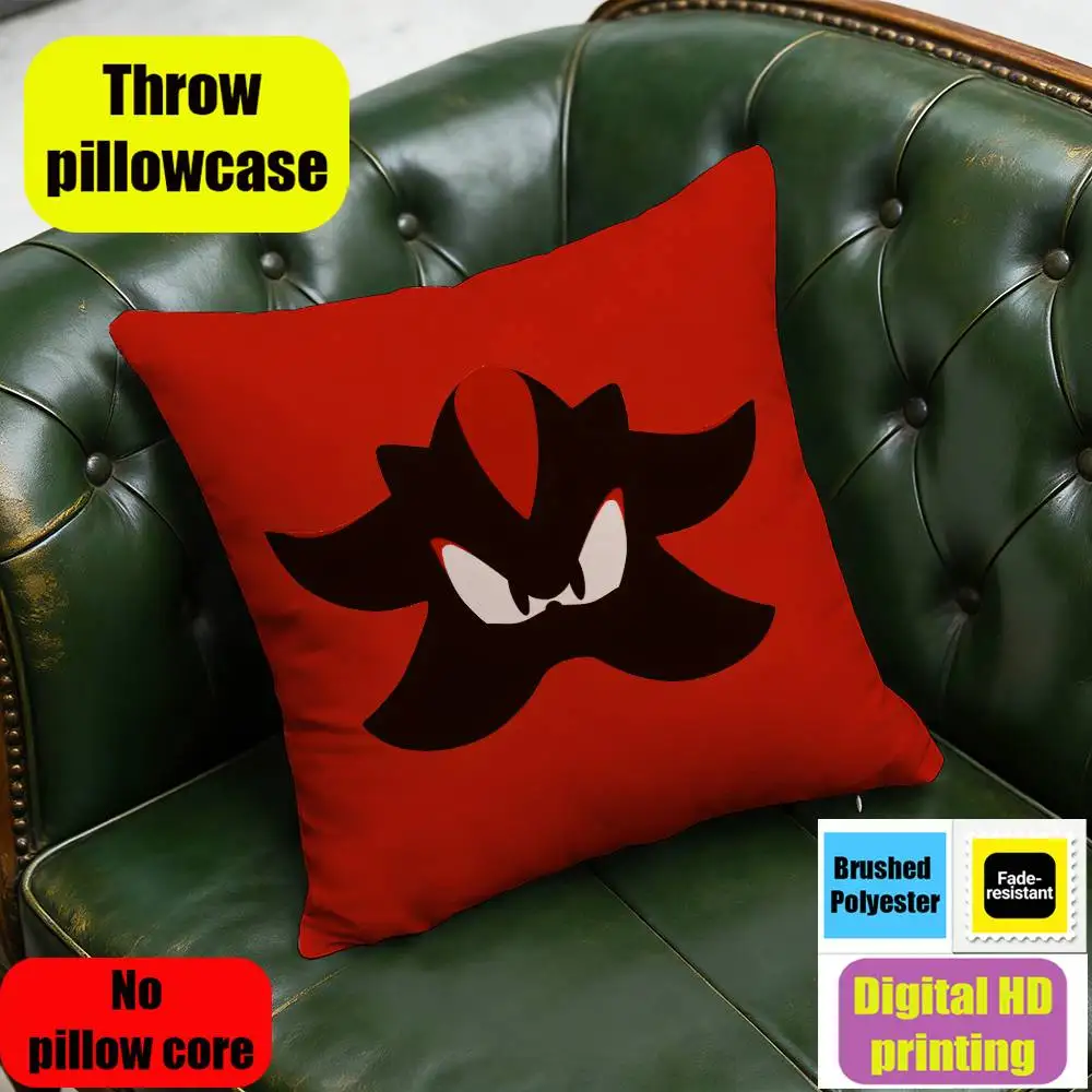 For 40x40cm Car Custom Square Pillowcase Pad Cushion Cover Shadow The H-Hedgehog Throw Pillow Case