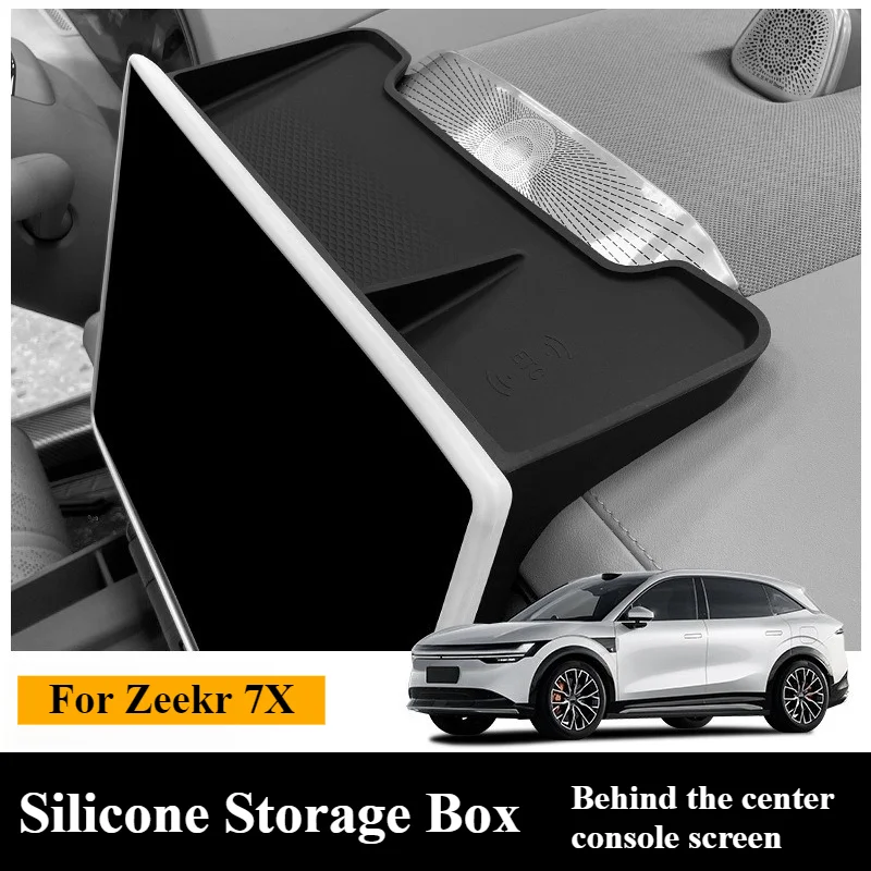 

Для Geely Zeekr 7X автомобильный навигационный задний ящик для хранения, внутренняя коробка для экрана, центральная консоль за приборной панелью, ящик для хранения ETC