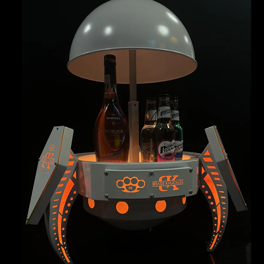 LED Champagnefles Glorifier LED Ijsemmer Ruimte Capsule Chariot Wijnkoeler Fles Display VIP Fles Service Presenter