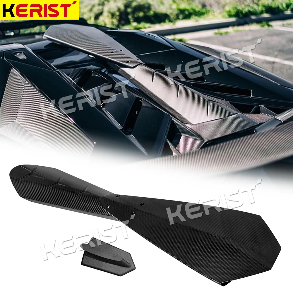 Dry Carbon Fiber Roof Scoop Kit Spoiler Top For Lamborghini Aventador SVJ Roadster 2020-up