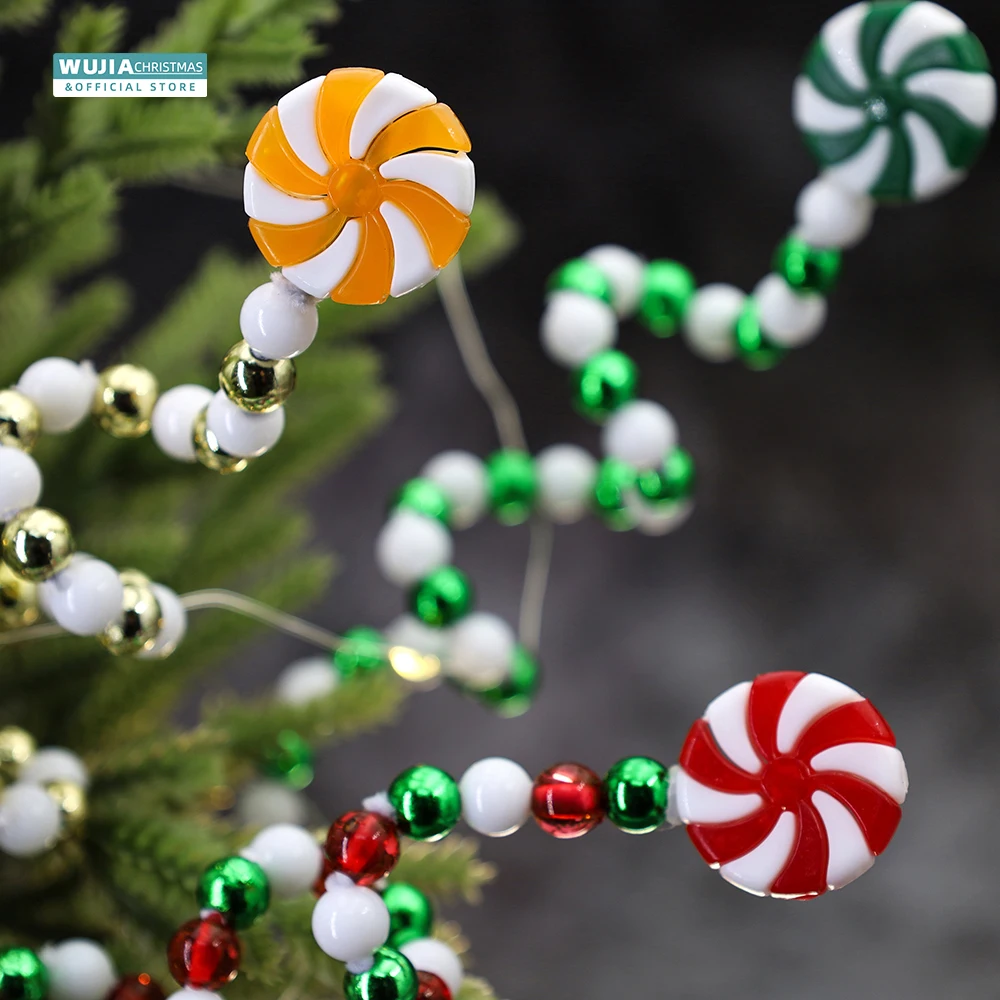 24/36/50pcs Christmas Curly Pick Red White Candy Bells Shape Candy Cane for Xmas Tree Topper Decor Home Vase Wreath Office Party
